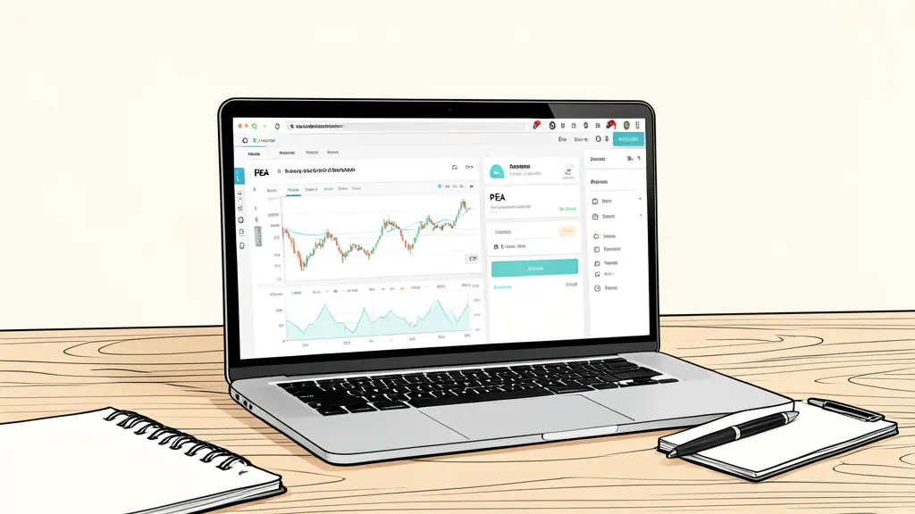 Carnet de notes professionnel et stylo posés sur un bureau en bois pour analyser un investissement en ETF